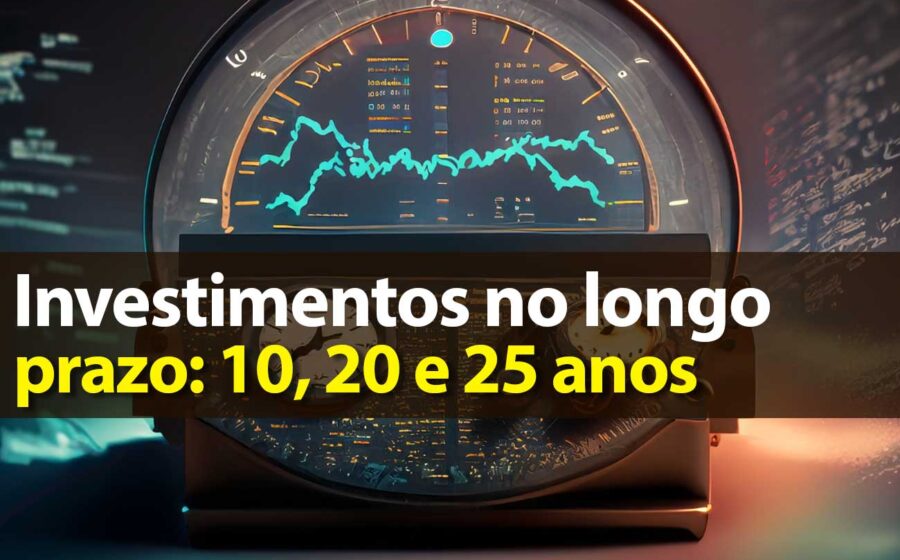 Gráfico descendente de Treasuries de 20 anos com bandeira do Brasil e símbolo de prejuízo, representando refúgio que virou armadilha