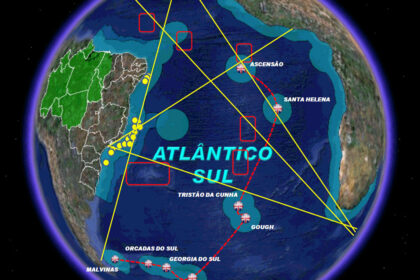 Navio de pesquisa na Zona de Fratura Romanche, Atlântico Sul, com cientistas preparando mergulhos a 6 mil metros de profundidade