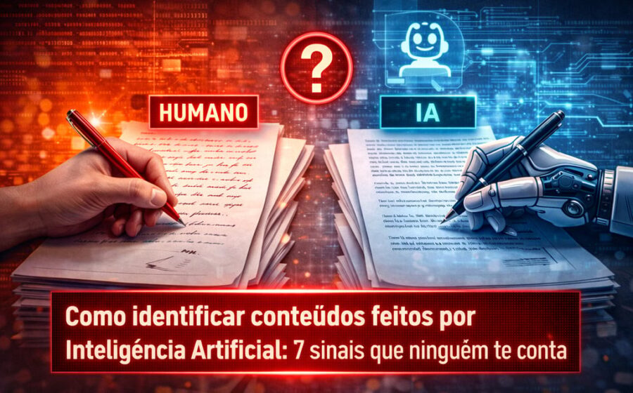 Profissional usando IA no laptop com ícones de etiqueta digital e reputação