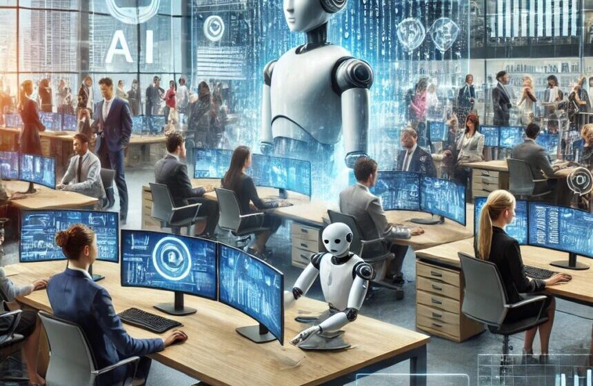Estudantes em laboratório de IA na Unopar Anhanguera Assis, nova graduação em Inteligência Artificial e Ciência de Dados