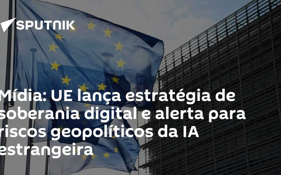 Mapa da Europa com ícones de servidores e nuvem, simbolizando soberania digital e independência do Big Tech
