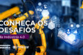 Fábrica inteligente com sensores IoT e dashboard de manutenção preditiva Industry 4.0