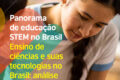 Professores em sala de aula com tecnologia, simbolizando desafio da formação continuada em STEM no Brasil