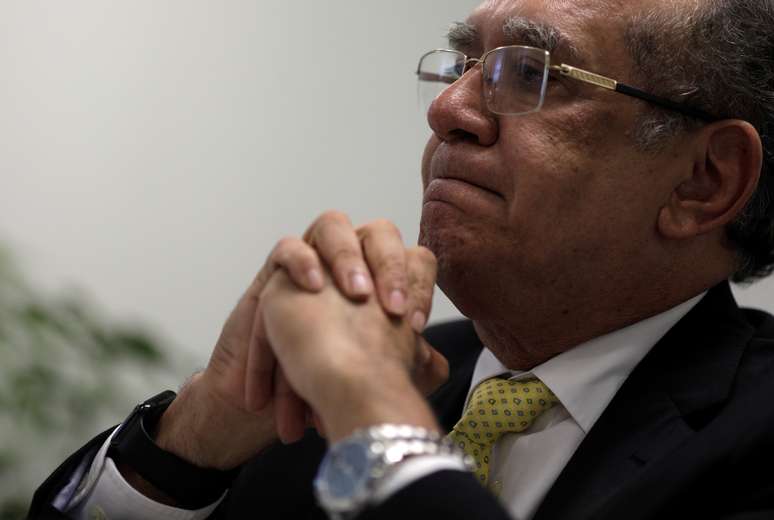 Gilmar Mendes no STF durante anúncio de correição em precatórios envolvendo Banco Master