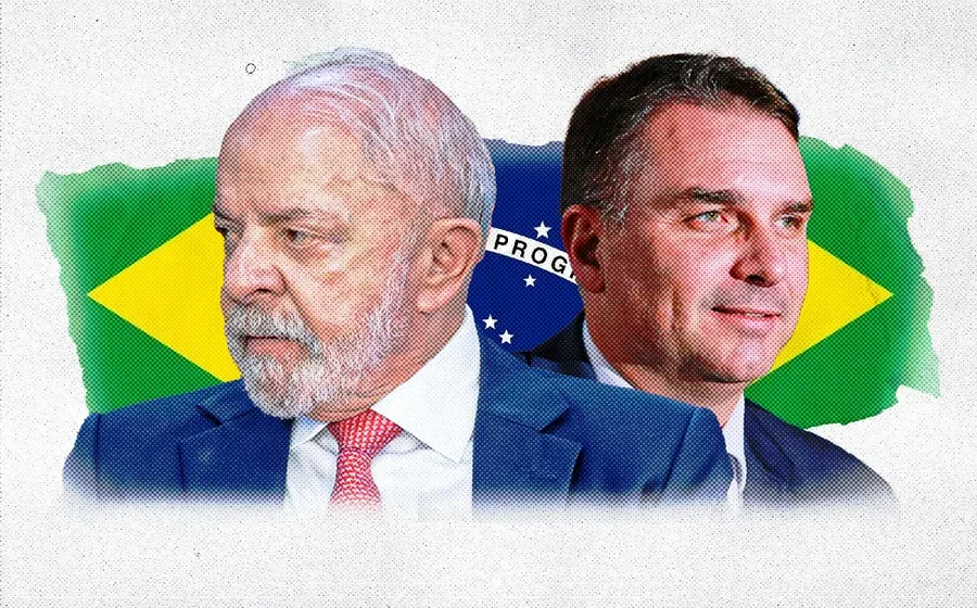 Lula e Flávio Bolsonaro em debate sobre planos econômicos 2026 e investimento estrangeiro