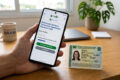 Cidadão solicitando nova Carteira de Identidade Nacional pelo celular com entrega pelos Correios