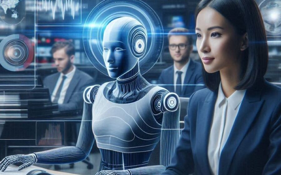 Inteligência artificial resolvendo equações de Navier-Stokes em tela digital com fórmulas matemáticas complexas