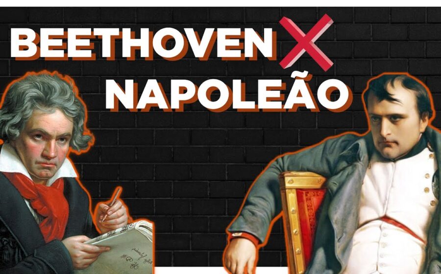Partitura original da Sinfonia Eroica de Beethoven com nome de Napoleão riscado e caneta