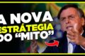 Consumidor confuso diante de prateleiras com preços altos, contraste entre deflação oficial e caro supermercado