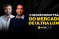 Pessoa segurando sacola de marca luxuosa ao lado de carro premium, simbolizando consumo de status e identidade social