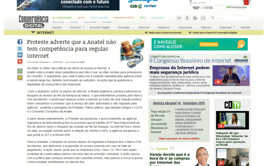 Entidades civis protestam no STF por internet móvel gratuita nas 72h antes das eleições contra argumento da Anatel