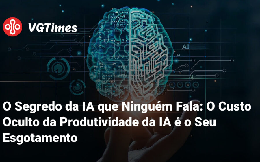 Advogado revisando contrato com assistente de IA holográfico projetando redução de 30% em honorários