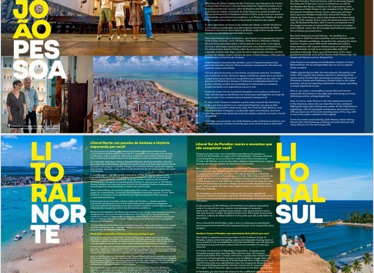 Praia paradisíaca do Litoral Sul da Paraíba com mar azul e coqueirais