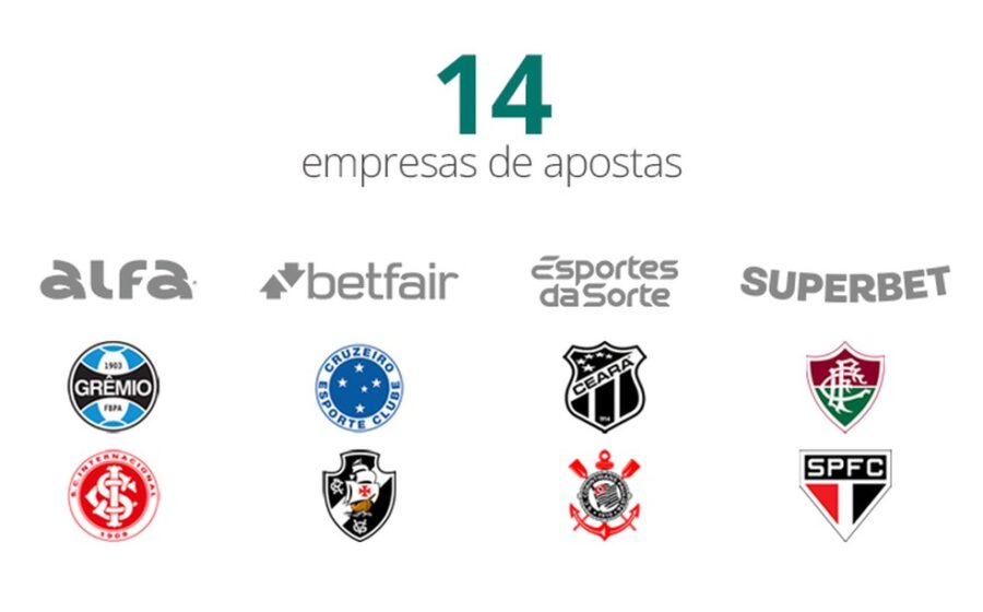 Torcedores em arquibancada com celulares mostrando apps de apostas esportivas