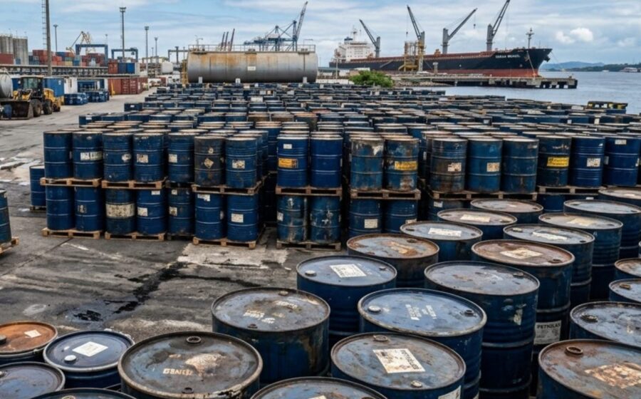 Gráfico mostra barril de petróleo Brent acima de US$ 107 após tensão no Estreito de Ormuz