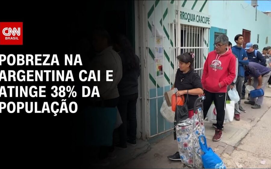 Gráfico mostra alta da pobreza na Argentina para 32,3% em 2026, desafiando governo Milei