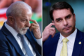 Gráfico da pesquisa Quaest mostra Lula e Flávio Bolsonaro empatados com 42% no segundo turno