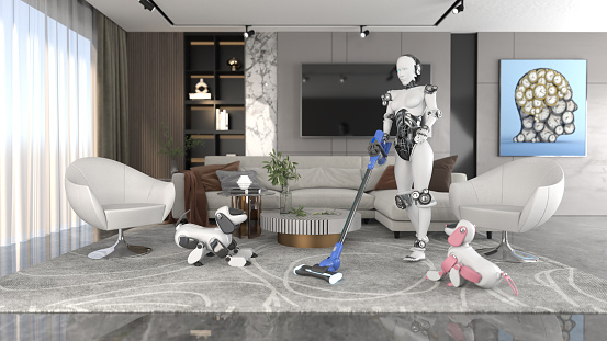 Robô humanoide Figure AI executando tarefa doméstica em casa real