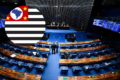 Gráfico de pesquisa eleitoral mostra empate técnico triplo para Senado por São Paulo em 2026