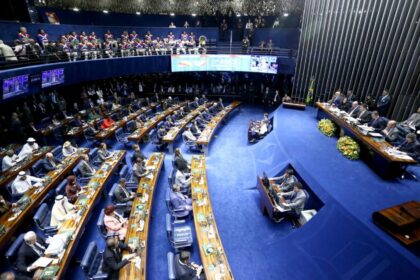 Eduardo Braga em sessão no Senado Federal, representando o Amazonas nas eleições 2026