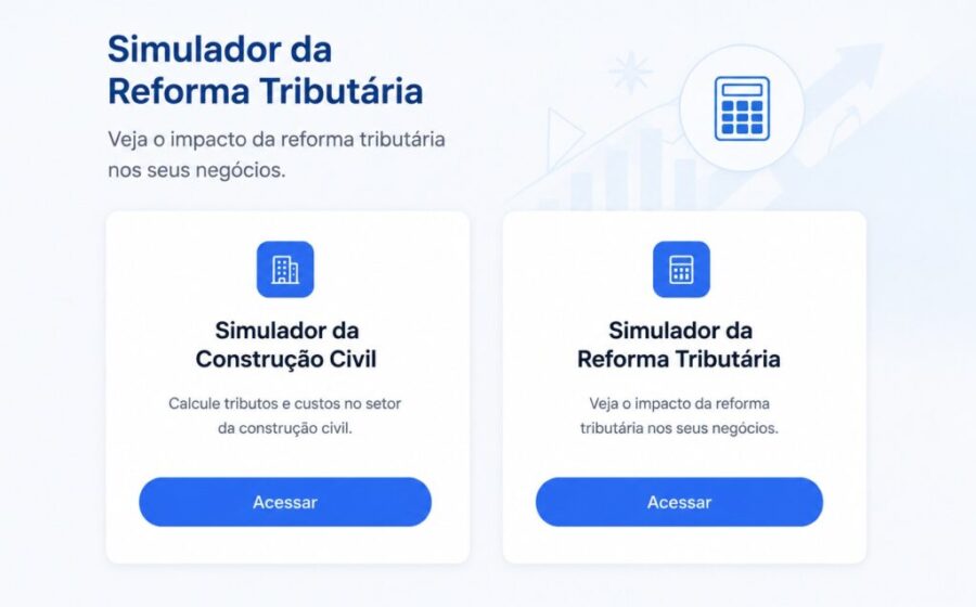 Tela do simulador da Reforma Tributária no site da Receita Federal mostrando cálculo de impostos para Simples Nacional 2027