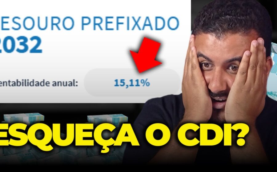 Gráfico mostrando alta da taxa do Tesouro Prefixado 2032 para 14,15% ao ano