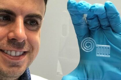 Tinta condutiva aplicada na pele funcionando como sensor biomédico sem fios