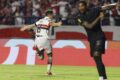 Jogadoras do São Paulo comemorando gol na Neo Química Arena contra Corinthians Brabas