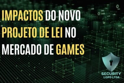 Gráfico do crescimento do mercado de games brasileiro após sanção do Marco Legal de 2024 com ícones de controle e investimento