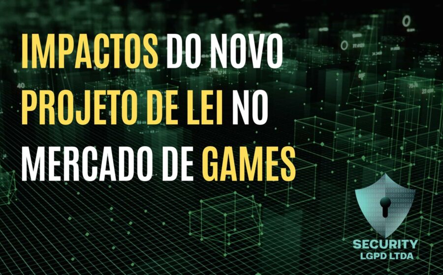 Gráfico do crescimento do mercado de games brasileiro após sanção do Marco Legal de 2024 com ícones de controle e investimento