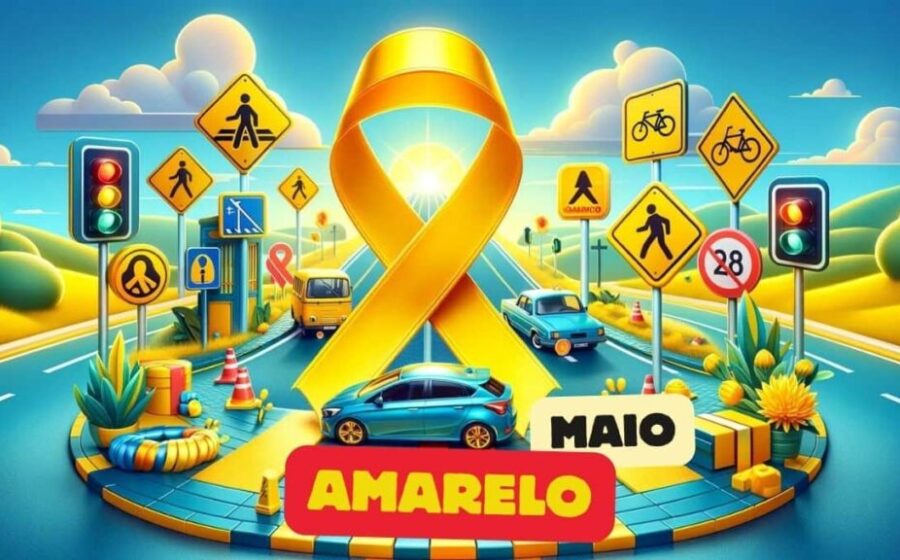 Trânsito intenso em avenida brasileira com relógio e dinheiro queimando simbolizando custo do deslocamento