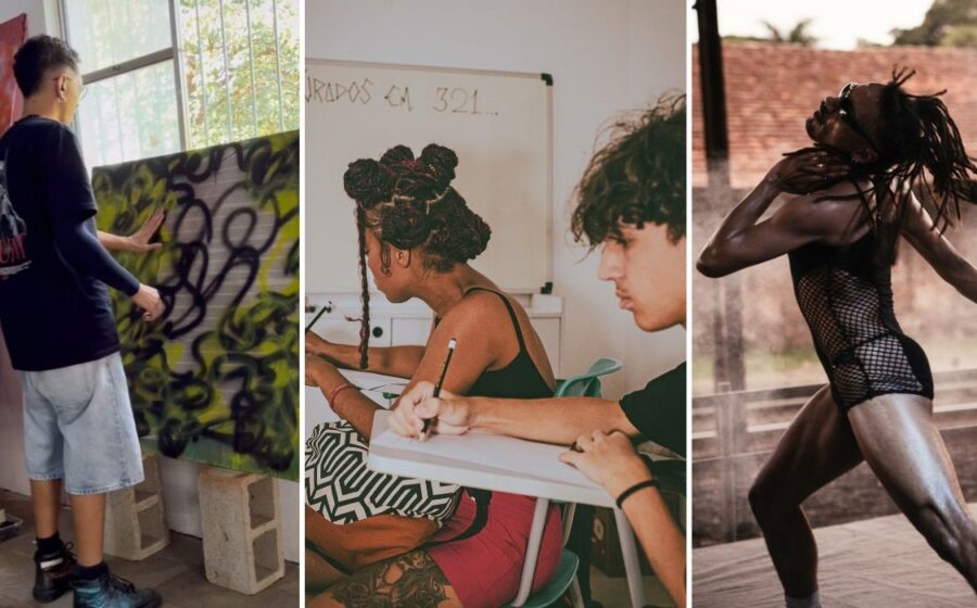 Pessoas trans e não-binárias em oficina cultural em São Carlos SP com bolsa auxílio permanência