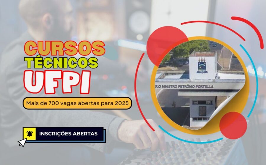 Estudantes no campus da UFPI com inscrições abertas para 745 vagas em cursos técnicos gratuitos 2027