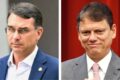 Tarcísio de Freitas e Flávio Bolsonaro em reunião estratégica em Brasília antes do debate final na Globo