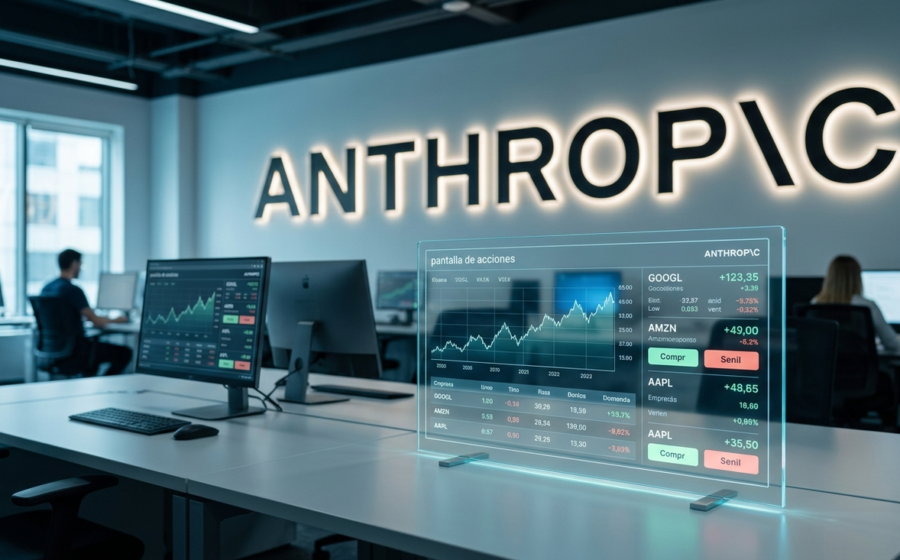 Sete fundadores da Anthropic reunidos, fundo com logo Claude IA, representando cisão da OpenAI por segurança