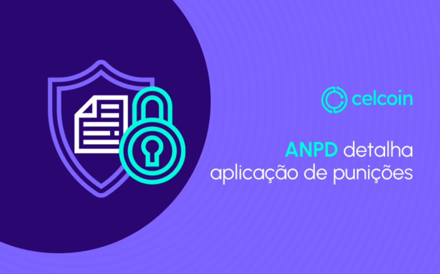 Logotipo da ANPD e ícones do Instagram, Facebook e WhatsApp com símbolo de bloqueio e alerta