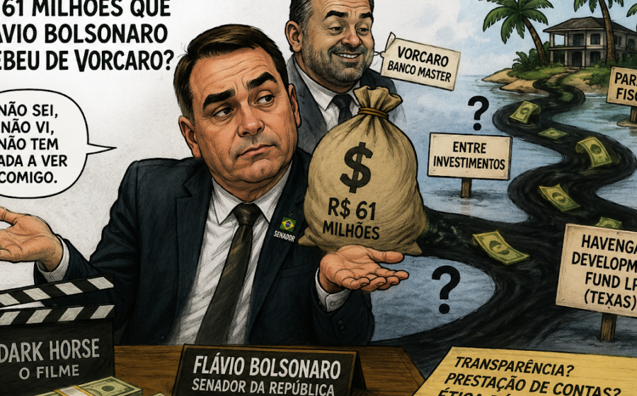Flávio Bolsonaro em destaque com conexões investigativas: milícia, Rolex e apostas