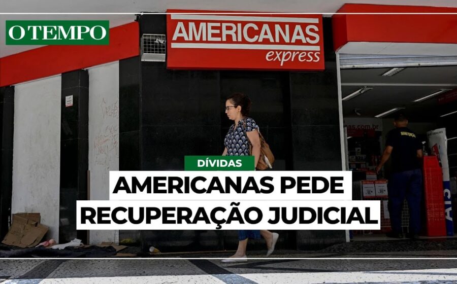 Fachada de loja Americanas com logotipo, simbolizando fim da recuperação judicial de R$ 43 bilhões