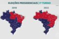 Mapa eleitoral de Araras SP mostrando votos por seção no 2º turno 2022
