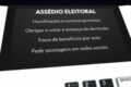 Trabalhadora doméstica segurando cartaz "Não passaremos pano" contra assédio eleitoral
