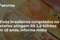 Gráfico mostra queda de 30% no ETF EWZ e 10% no real futuro após vitória de Lula