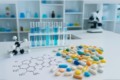 Pesquisadores em laboratório farmacêutico desenvolvendo novos medicamentos com financiamento BNDES