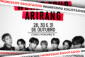 BTS se apresentando no estádio Morumbis lotado em São Paulo durante turnê no Brasil