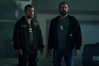 Ben Affleck em evento Screentime 2026 da Bloomberg discutindo uso de IA no filme Sobrevivência da Netflix