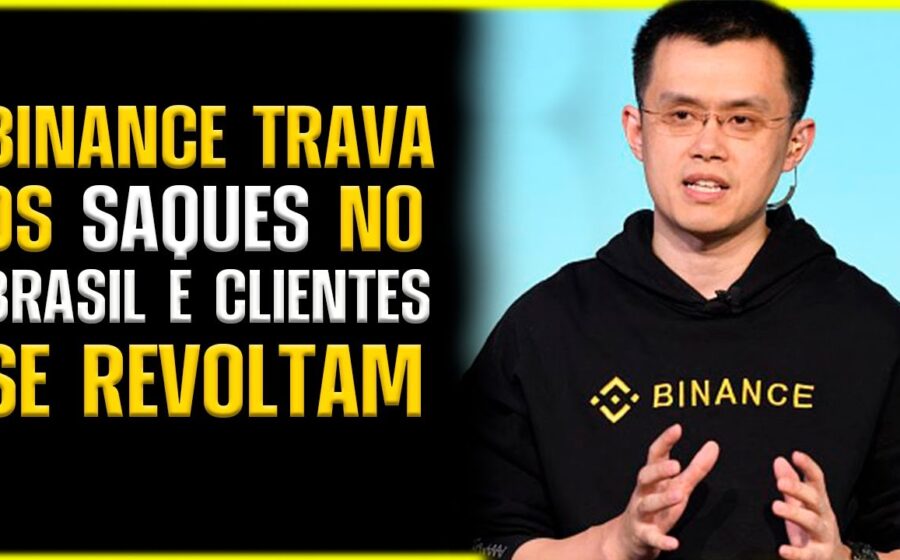 Binance Brasil bloqueia saques após hack de US$ 6,3 bilhões, símbolo de alerta e logotipo da exchange