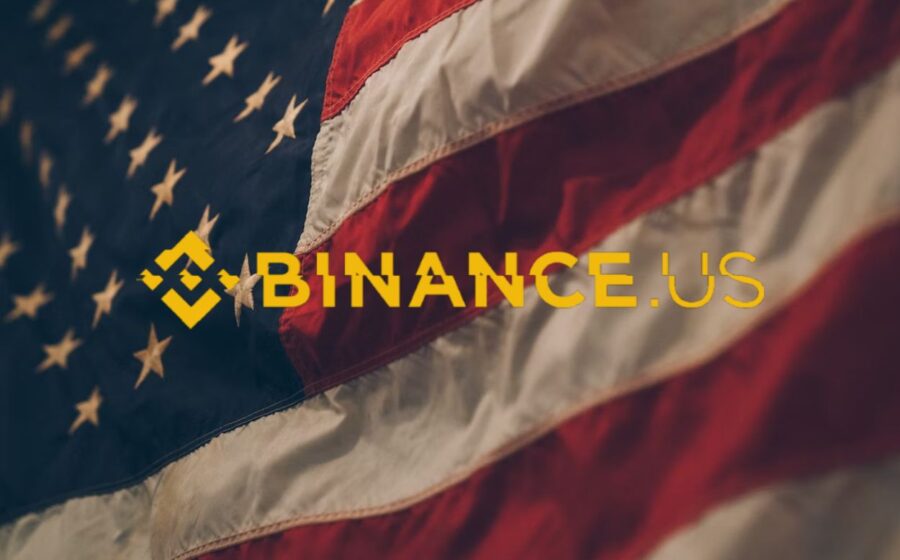 Logotipo da Binance com símbolo de cadeado e valor US$ 2,5 bi congelado em fundo vermelho de alerta