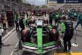Gabriel Bortoleto no carro da Audi F1 ultrapassando adversários no GP dos EUA
