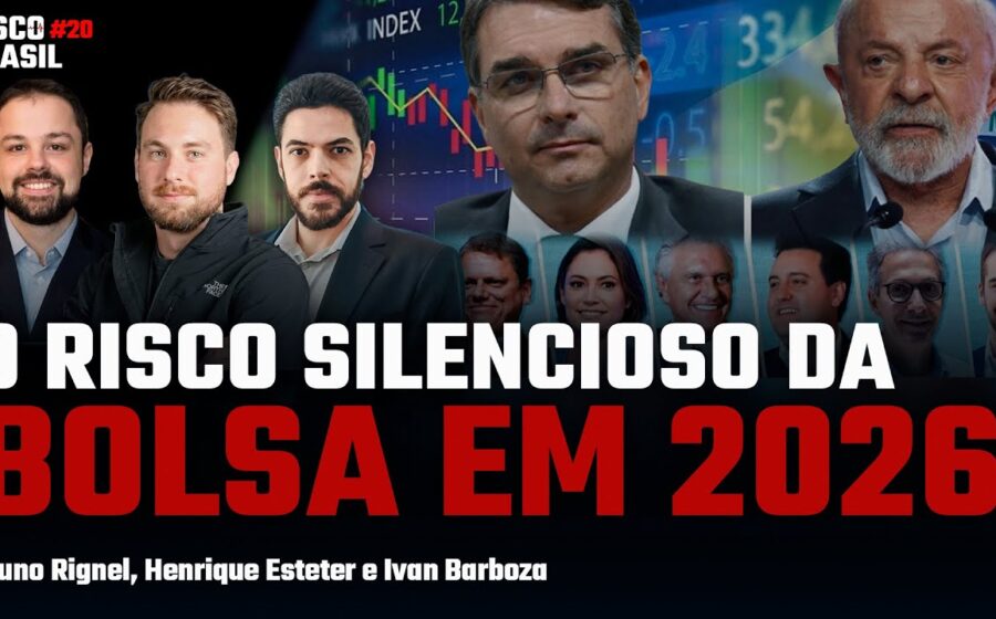 Mapa do Brasil dividido com urna eletrônica e balança da justiça inclinada, simbolizando risco sistêmico na eleição 2026