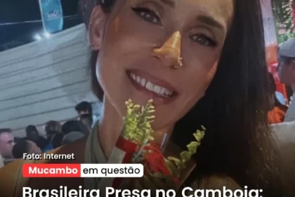 Marissol Savagin, brasileira de 37 anos, coroada Universal Woman 2026 no Camboja, usando faixa e coroa