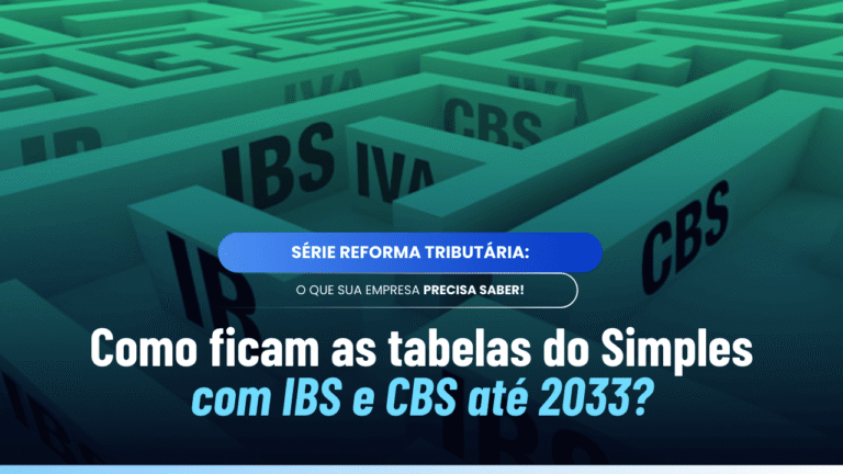 Gráfico de projeção da alíquota CBS caindo de 11,3% em 2027 para patamares menores até 2033